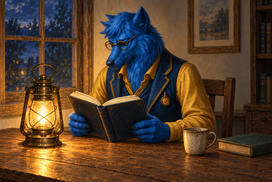 The Analyst beside a glowing lantern